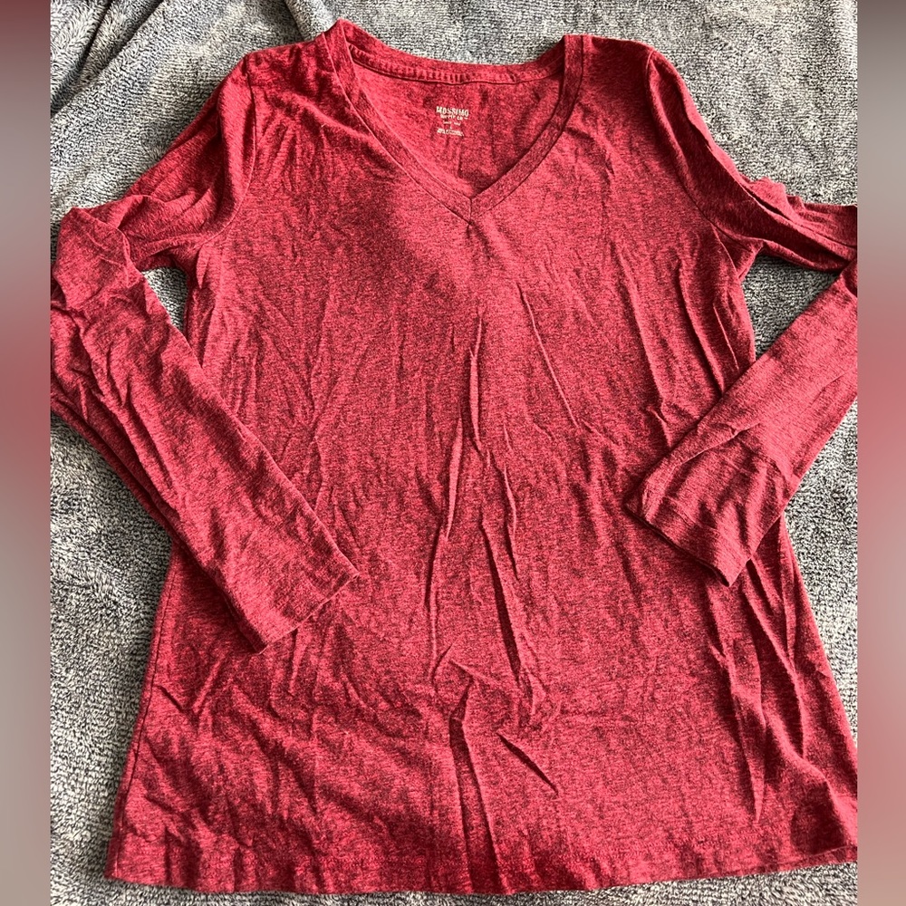 Red Heather long sleeve tee